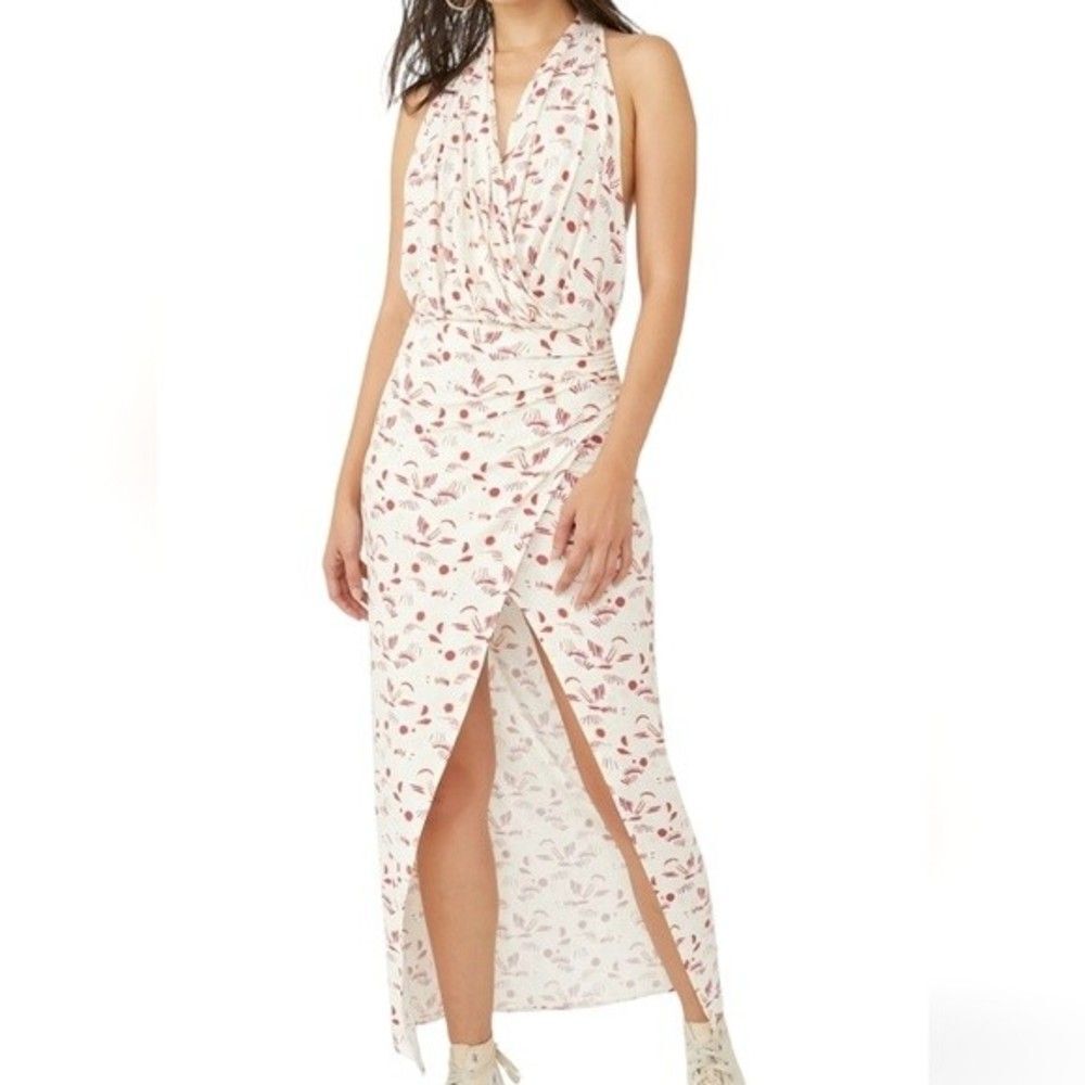 NWT Free People Daria Floral Print Halter Maxi Dress